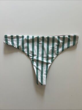 Acacia Swimwear Brown & White Striped Bikini Bottom